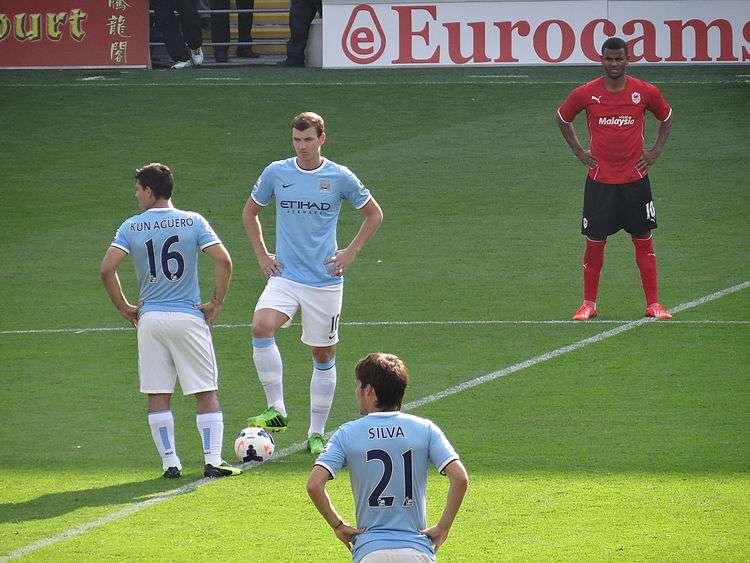 Edin Džeko, pictured in Manchester City shirt, began his career at FK Željezničar.