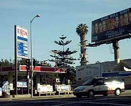 Exxon branded gas station in California