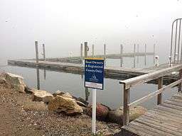 Docks in fog