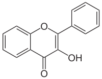 Skeletal formula of 3-hydroxyflavone