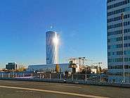 tall buildings alongside road