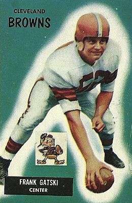 Frank Gatski football card, 1955