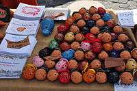 Ocarinas on display at a Renaissance fair in Germany