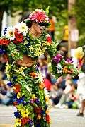 Flower woman at the 2010 Fremont Solstice Parade