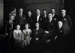 Photo of Gary Cooper and classmates at Grinnell College, 1922