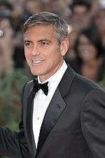 Photo of George Clooney at the premiere of the film The Men Who Stare at Goats in 2009.