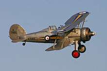 A Gloster Gladiator biplane