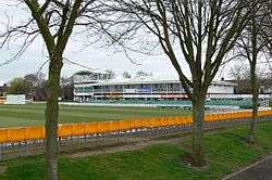 Interior view of Grace Road cricket ground