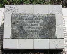 Grave of Dr Leonard Brass