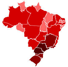 H1N1 Brazil map by confirmed cases