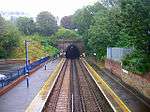 Photograph showing the west portal of Hastings Tunnel.