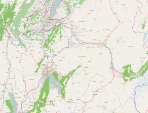 Map of Haute-Savoie, showing parks and roads