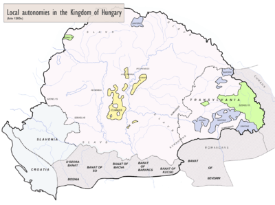 Map of 13th-century Kingdom of Hungary