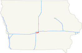 Iowa's Interstate Highways with I-235 highlighted in red.