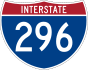 Interstate 296 marker