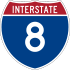 Interstate 8 marker