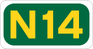 N14 road shield}}