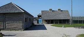 View from inside Fort Michilimackinac