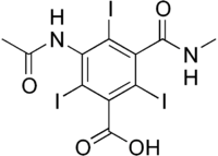 Skeletal formula of iotalamic acid