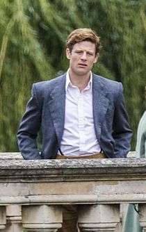 James Norton filming TV series Grantchester on Clare College Bridge in Cambridge in 205