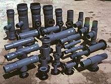 dark-colored PVC fittings