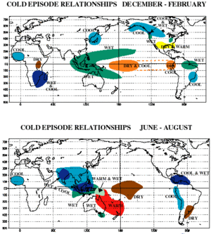 Picture showing regional impacts on La Niña