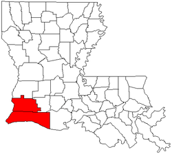 Map of Lake Charles Metropolitan Area