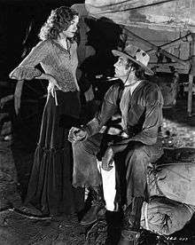 Film still of Lili Damita and Gary Cooper