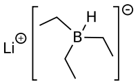 Skeletal formula of lithium triethylborohydride