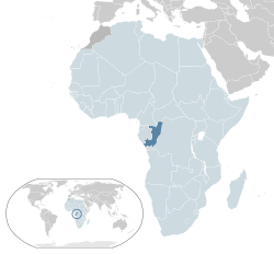 Location of  Republic of the Congo  (dark blue)– in Africa  (light blue & dark grey)– in the African Union  (light blue)