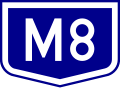 Hungarian M8 motorway shield