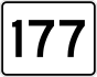 Route 177 marker