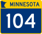 Trunk Highway 104 marker