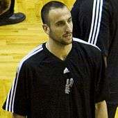 Manu Ginóbili at a training ground