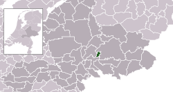 Highlighted position of Doesburg in a municipal map of Gelderland