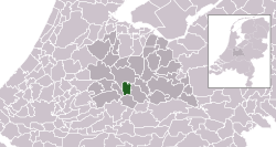 Highlighted position of Nieuwegein in a municipal map of Utrecht