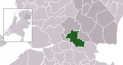 Highlighted position of De Wolden in a municipal map of Drenthe