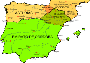 Multicolored map of the Iberian peninsula