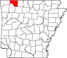 State map highlighting Carroll County