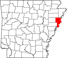 State map highlighting Crittenden County