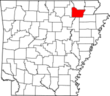 State map highlighting Lawrence County