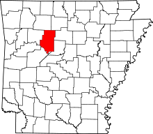 State map highlighting Pope County