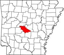 State map highlighting Saline County