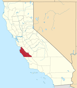 State map highlighting Monterey County