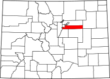 State map highlighting Arapahoe County