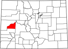 State map highlighting Delta County