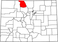 State map highlighting Jackson County