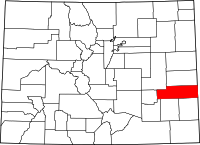 State map highlighting Kiowa County