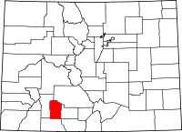 State map highlighting Mineral County