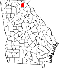 Map of Georgia highlighting White County